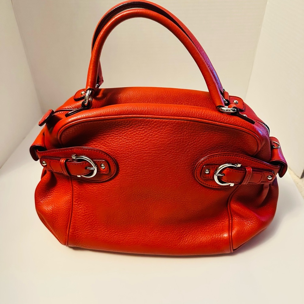 Salvatore Ferragamo Red Leather Satchel